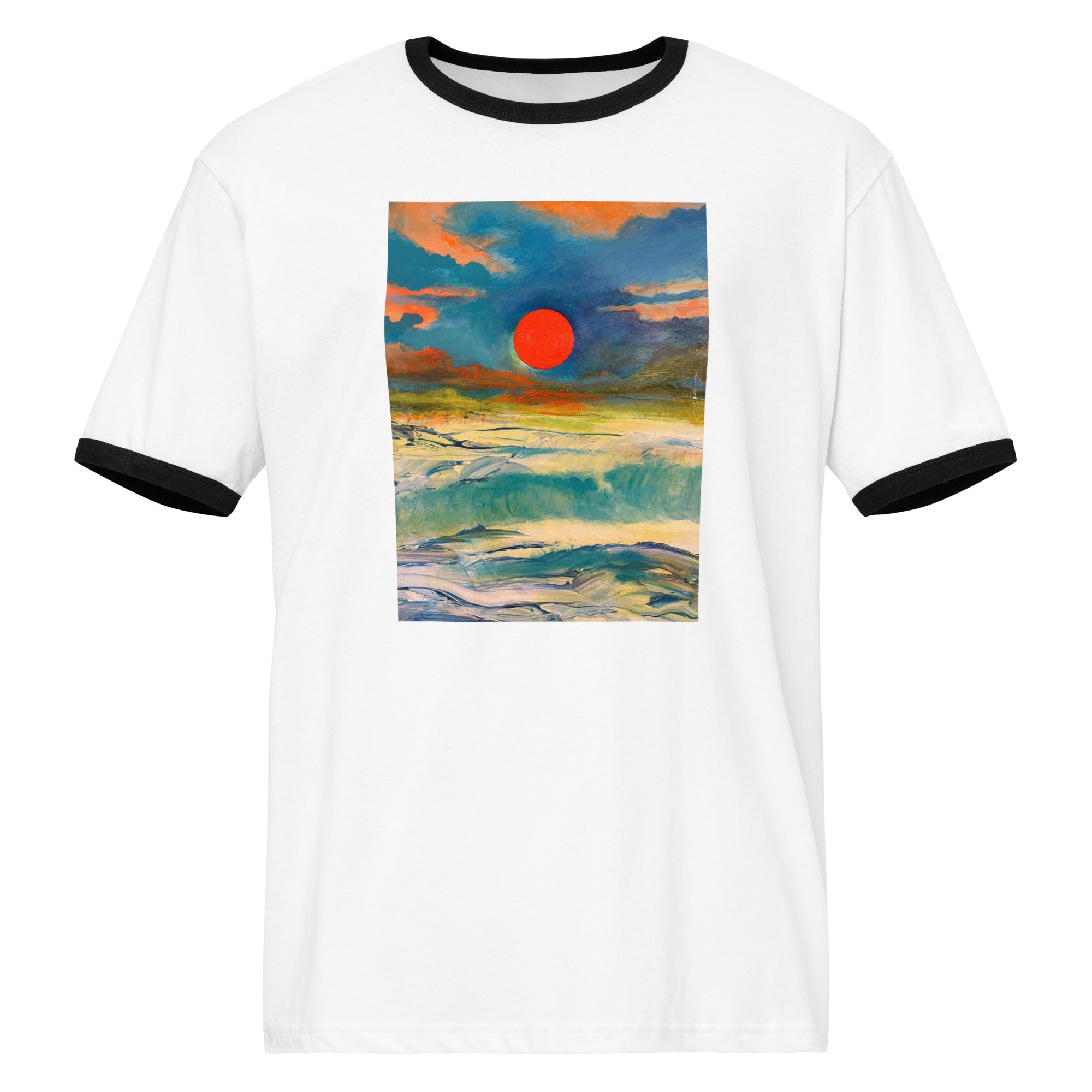 Red Sun Unisex ringer t-shirt