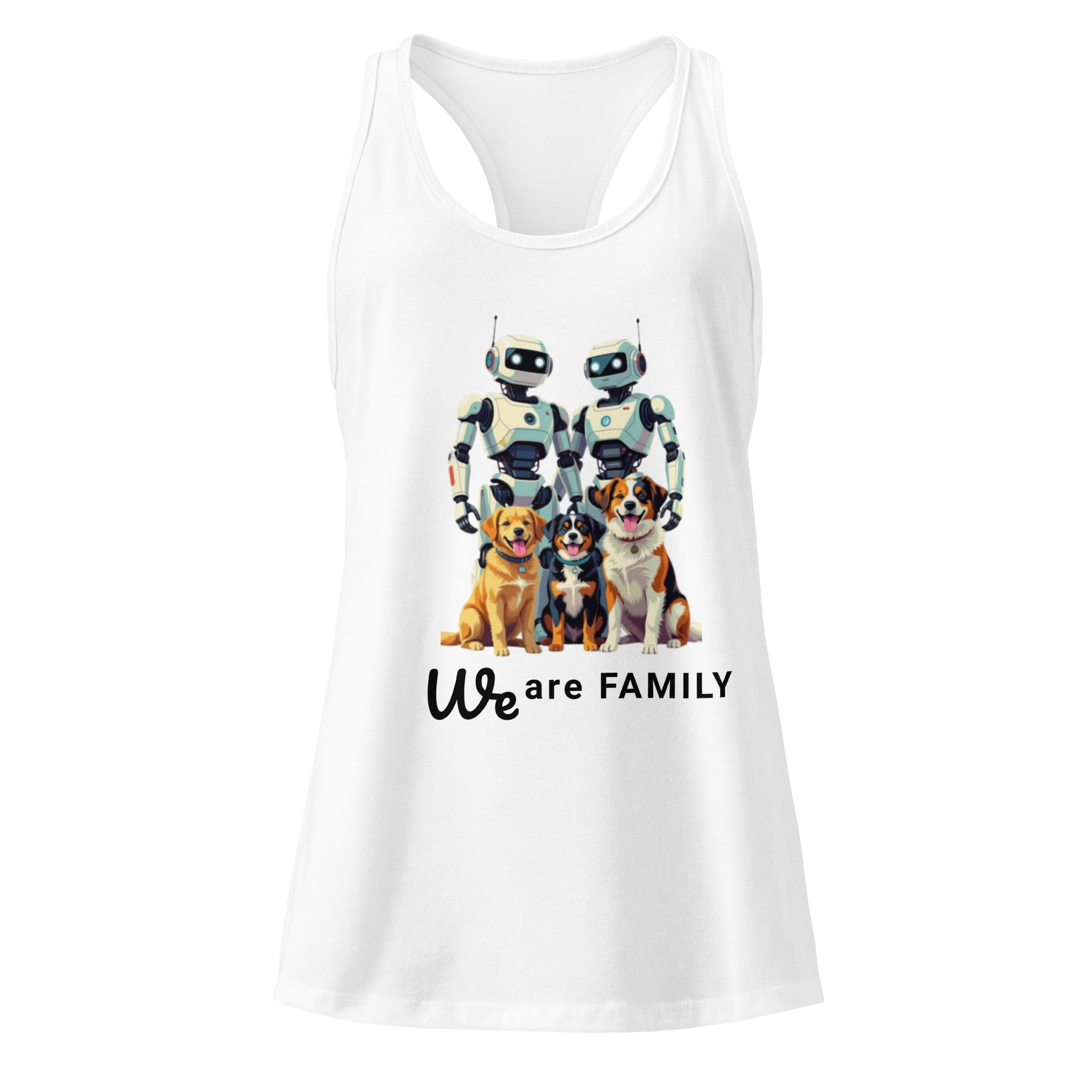 Dogs and Robots Family Women’s fitted racerback tank top